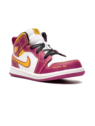 Jordan 1 Mid Dod (td) 'day Of The Dead' Sneakers In 白色