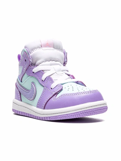 Jordan 1 Mid-top Sneakers In 紫色