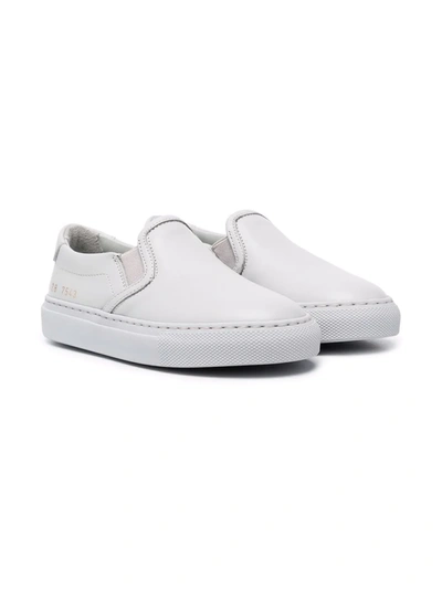 Common Projects Slip-on Leather Sneakers In 灰色