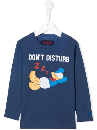 Mc2 Saint Barth Donald Duck Print T-shirt In 蓝色
