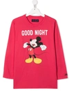 Mc2 Saint Barth Teen Cartoon-print Long-sleeve Top In 红色
