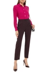Dolce & Gabbana Wool-blend Tapered Pants In Merlot