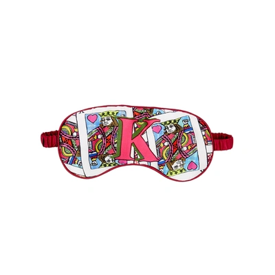 Jessica Russell Flint K Is For King Silk Eye Mask In Multicoloured