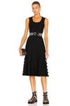 Alaïa Sleeveless Midi Dress In Noir