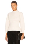 ALAÏA FITTED SCULPTED LONG SLEEVE SWEATER,ALIA-WK9