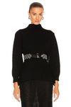 ALAÏA FITTED SCULPTED LONG SLEEVE SWEATER,ALIA-WK10