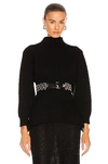 Alaïa English Ribbed Wool & Cashmere Sweater In Noir