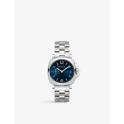 Panerai Pam01123 Piccolo Due Polished-steel Automatic Watch In Silver