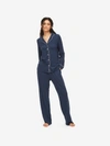 Derek Rose Women's Pyjamas Lara Micro Modal Stretch Navy In Navy
