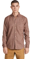 PORTUGUESE FLANNEL TECA BRUSHED FLANNEL BUTTON DOWN SHIRT,PFLAN30170