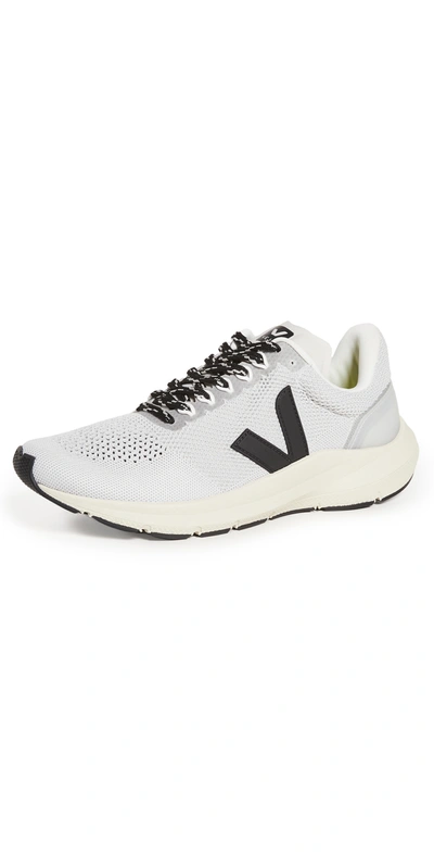 Veja Marlin Rubber-trimmed Stretch-knit Running Trainers In Grey
