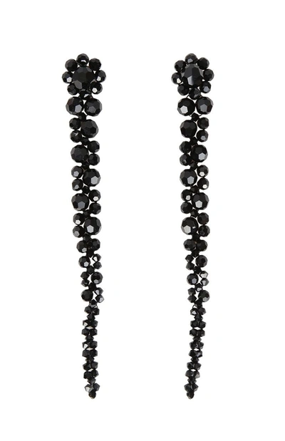 Simone Rocha Bead-emellished Drop Earrings In Black