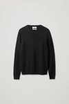 Cos Regular-fit Pure Cashmere Sweater In Black
