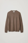 Cos Regular-fit Pure Cashmere Jumper In Brown