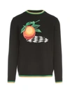 CASABLANCA CASABLANCA ORANGE INTARSIA KNITTED JUMPER