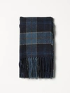 Barbour Scarf In Tartan Wool In Blue 1