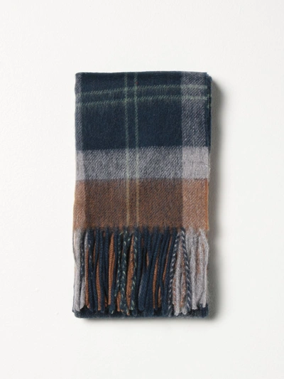 Barbour Scarf In Wool And Cashmere In Blue