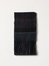 Barbour Scarf In Wool And Cashmere In Blue 1