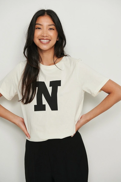 Na-kd Letter Printed Tee - Offwhite