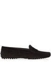 Tod's Black Black Gommini Leather Driving Shoes