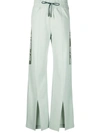 Off-white Logo Side-tape Split Track Pants In Grey