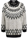 VALENTINO INTARSIA-PATTERN JUMPER