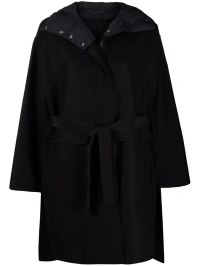 Moncler Fleole Virgin Wool-blend Coat In Black