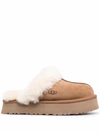 Ugg Disquette Sheepskin And Suede Comfort Slide In Neutrals