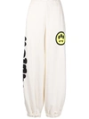 Barrow Woman White Wide Fit Joggers With Logo