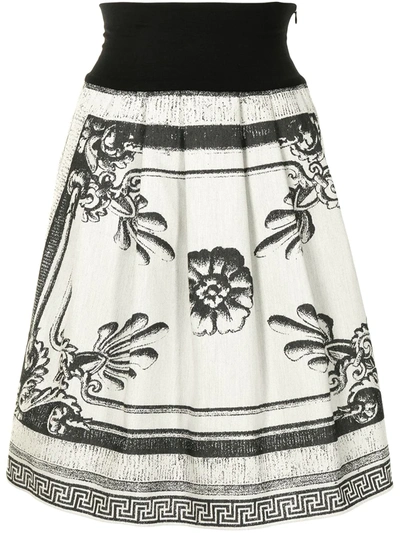 Agnès B. Floral Print Skirt In Black