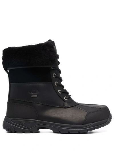 Ugg Butte Lace-up Ankle Boots In Black