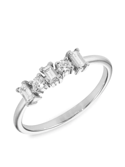 Ileana Makri Women's Baguette 18k White Gold & Diamond Ring