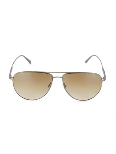 Brunello Cucinelli Disoriano Metal Aviator Sunglasses In Antique Gold