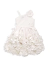 MARCHESA LITTLE GIRL'S & GIRL'S MISHA FLOWER APPLIQUÉS ONE-SHOULDER DRESS,400015093620