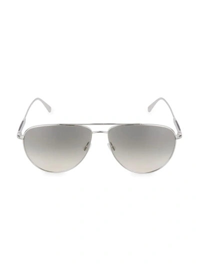 Brunello Cucinelli Disoriano 58mm Pilot Sunglasses In Silver
