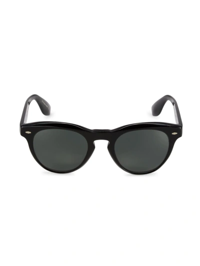 Brunello Cucinelli Nino 50mm Pantos Sunglasses In Black Midnight