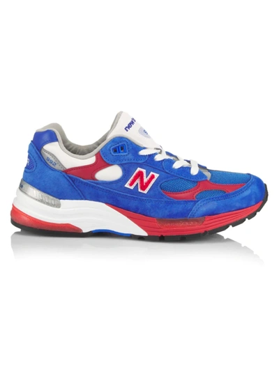 New Balance Unisex 992 Lace-up Sneakers In Blue/red