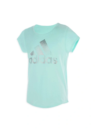 Adidas Originals Kids' Little Girl's & Girl's Logo Athletic T-shirt In Mint