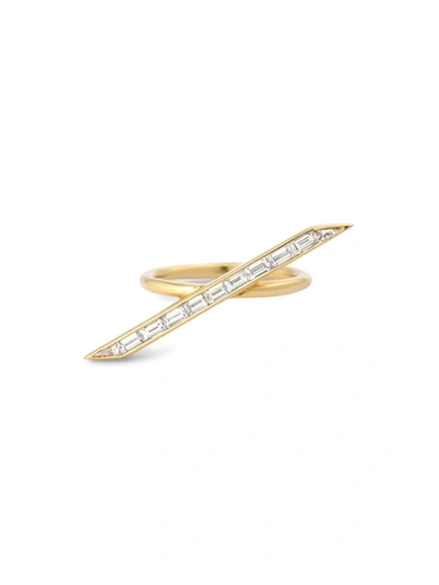 Emily P. Wheeler Women's Signature 18k Yellow Gold & Diamond Line Ring