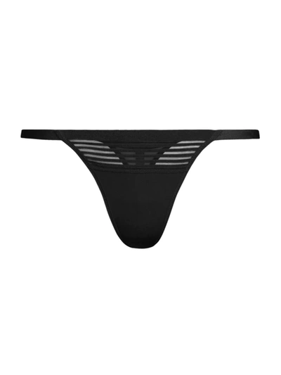 Le Mystere Second Skin Thong In Black