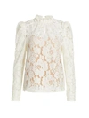 Wayf Women's Emma Lace Blouse In Ivory