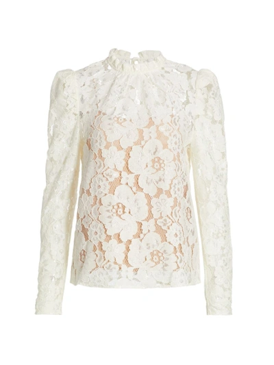 Wayf Women's Emma Lace Blouse In Ivory