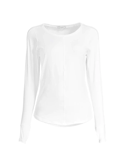 L'etoile Sport Women's Golf & Tennis Perforated Back Top In White