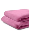 Apparis Brady Faux Fur Blanket In Pink
