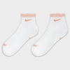 Nike Women's Everyday Training Ankle Socks In White/pale Coral/pale Coral