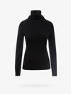 Moncler Shell-trimmed Wool-blend Turtleneck Sweater In Black