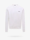 Balmain Logo-embroidered Cotton Sweatshirt In White