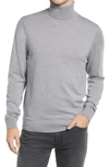 Nordstrom Washable Merino Wool Turtleneck In Grey Phantom Heather