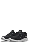 Nike Free Run 2 Suede- And Rubber-trimmed Mesh Running Sneakers In Black/white