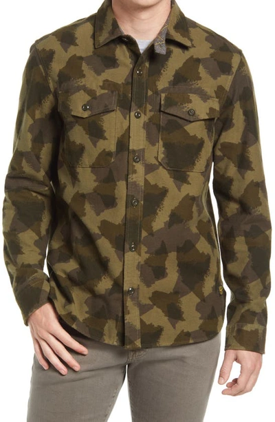 L.l.bean X Todd Snyder Cotton Chamois Button-down Shirt In Olive Maine Camo